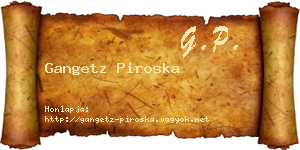 Gangetz Piroska névjegykártya