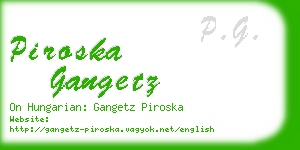 piroska gangetz business card